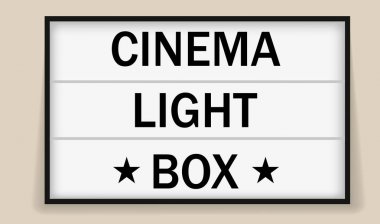Lightbox ile özelleştirilebilir tasarım. Klasik afiş projeler veya reklam için. Işık başlık sayfası, vintage billboard veya parlak tabela. Reklamlar için sinema ya da tiyatro ışık kutu çerçeve.