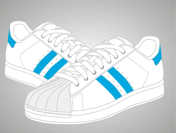 Adidas spor erkek ve kadınlar için giyim. Düz tasarım. Vektör çizim.