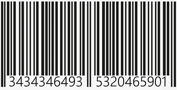 Realistisches Barcode-Symbol isoliert — Stockvektor