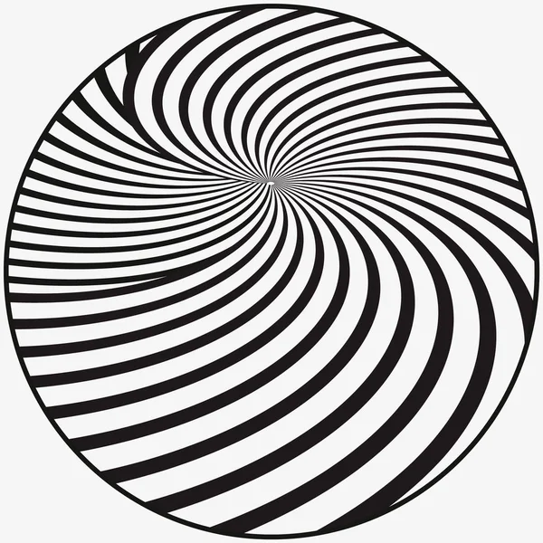 Abstract zwart-witte achtergrond. Geometrische patroon met visuele verstoring effect. Illusie van rotatie. Op-art. — Stockvector