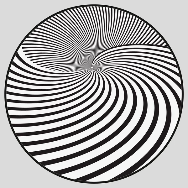 Abstract zwart-witte achtergrond. Geometrische patroon met visuele verstoring effect. Illusie van rotatie. Op-art. — Stockvector