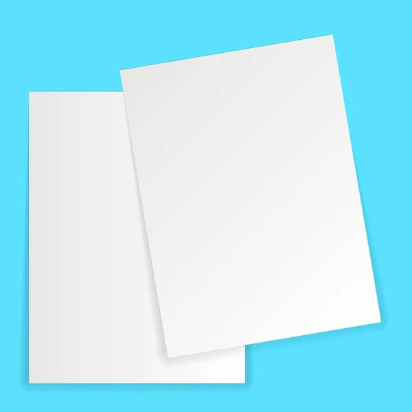 Modèle de couverture de maquette de brochure Bi fold vierge . — Image vectorielle