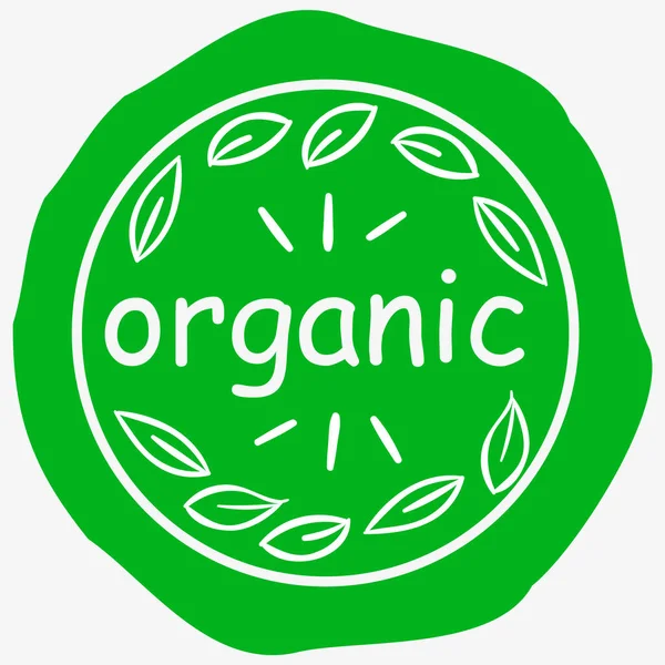 Wegetariańskie etykiety z napisem organic — Wektor stockowy