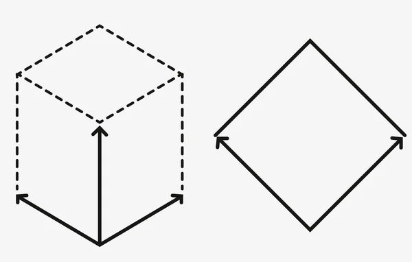 Tamaño, cuadrado, iconos lineales concepto de área. Volumen, capacidad, símbolos de línea de superficie y pictogramas. Tamaño y dimensión cuadrada y conjunto de iconos de contorno de vector de medición. Elementos infográficos de contorno delgado . — Vector de stock