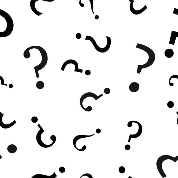 Question mark seamless pattern . Vector seamless pattern with question marks. Monochrome hipster background. — Stock Vector