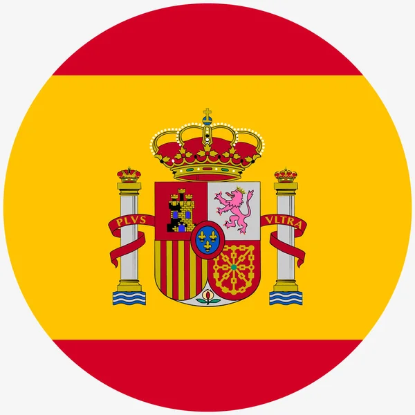 Bandeira da Espanha, ícone. Cor realista. Conceito abstrato sobre fundo branco, A bandeira espanhola. Isolado sobre fundo branco . —  Vetores de Stock