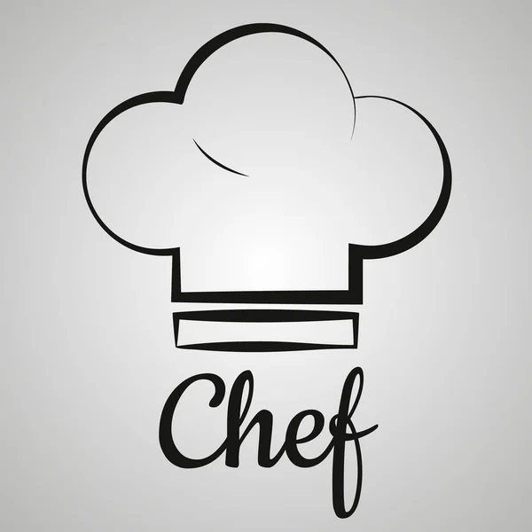 Chapeau de chef logo. icône chapeau de chef Illustration vectorielle — Image vectorielle