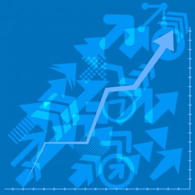 Başarı oklar, vektör. Mali ok grafikler. çapraz iş kavramı yönetmen oklar