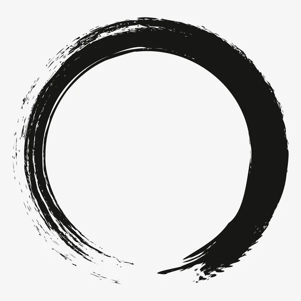 Malerei Enso zen Kreis Pinsel Vektor Illustration — Stockvektor