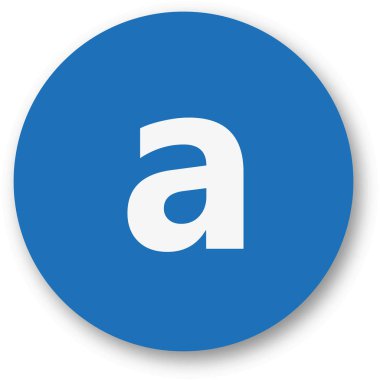 Gölge, vektör çizim ile mavi arka plan üzerine bir yazı tipi