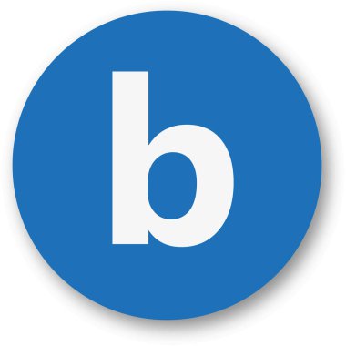 Gölge, vektör çizim ile mavi arka plan b yazı