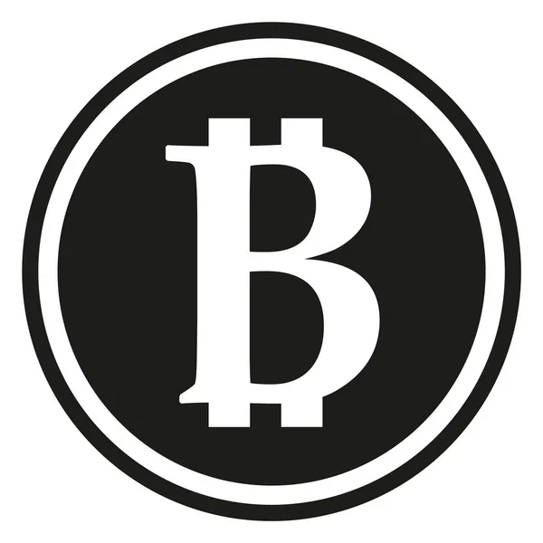Symbole Bitcoin. icône vectorielle, illustration logo solide Bitcoin, pictogramme isolé sur blanc — Image vectorielle