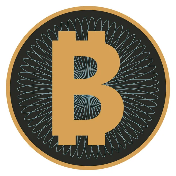 Symbole Bitcoin. icône vectorielle, illustration logo solide Bitcoin, pictogramme isolé sur blanc — Image vectorielle