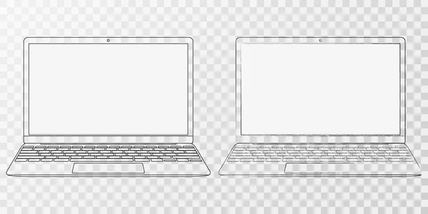 Laptop overzicht. computer overzicht vector eps10 — Stockvector