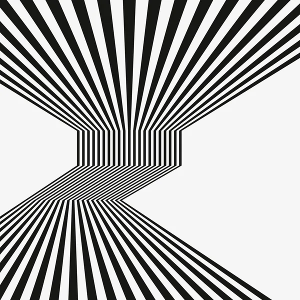 Schwarz-weißes, mobious wave strip optisches abstraktes Design. Bewegung des optischen Effekts mobius wave stripe design — Stockvektor