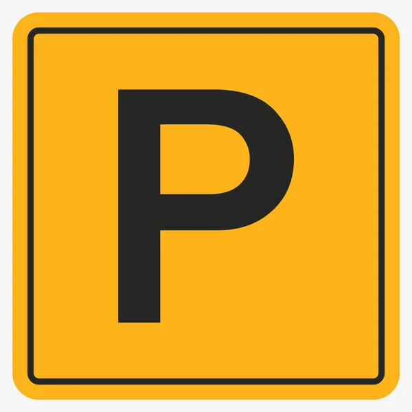 Projeto de estacionamento sobre fundo amarelo, ilustração vetorial . —  Vetores de Stock