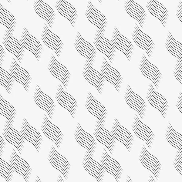 Векторний Візерунок Геометричними Хвилями Нескінченна Стильна Текстура Багаторазовий Монохромний Фон — стоковий вектор