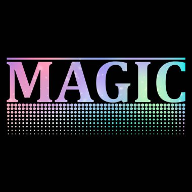 Süsleme için moda. Vektör çizim sanat, parti el ilanları, posterler, afişler. Fantezi degrade zemin hologram ile.