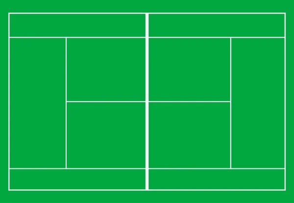 Tennis court. Tennis court with grass. Top view. Vector — Stock Vector