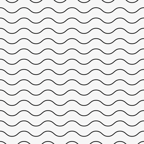 Ondulado, ondeando líneas horizontales perfectamente repetible patrón sin costura — Archivo Imágenes Vectoriales