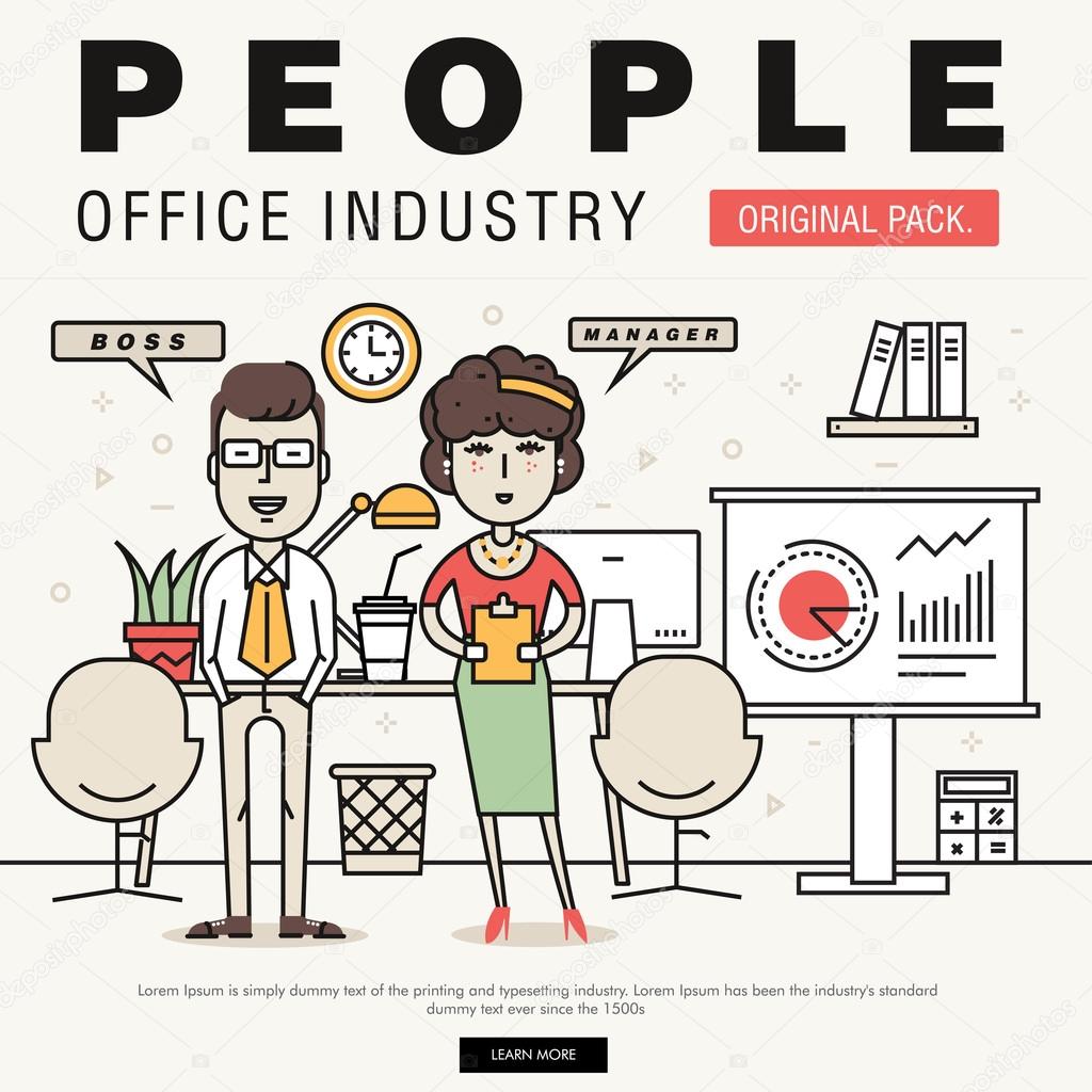 Modern office people industry. Coworking creative and meeting teamwork elements.