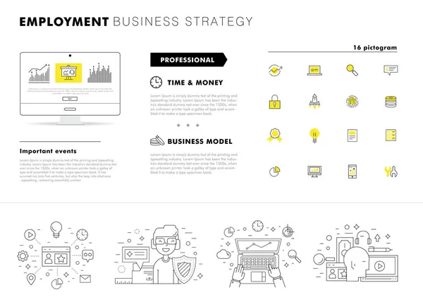 Empleos grandes Diseños modernos . — Vector de stock