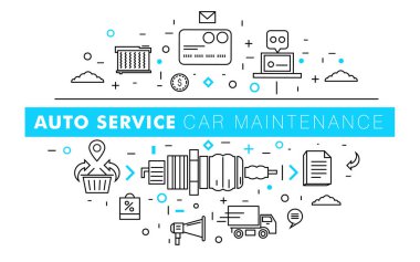 Otomatik hizmet kontür hat kompozisyon. 