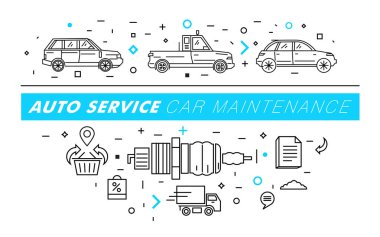 Otomatik hizmet kontür hat kompozisyon. 