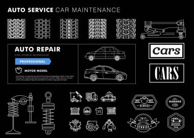 Otomatik hizmet kontür hat kompozisyon. 