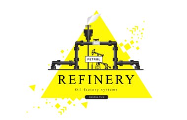 Popülerlik petrol rafinerisi modern düzenleri sanayi.