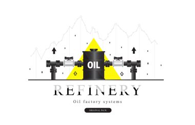 Popülerlik petrol rafinerisi modern düzenleri sanayi.