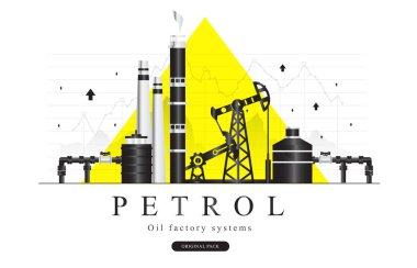 Popülerlik petrol rafinerisi modern düzenleri sanayi.