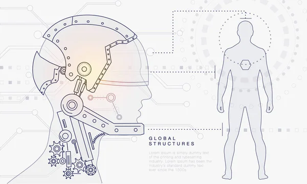 Sistemas Innovación Que Conectan Dispositivos Personas Robots Tecnologías Futuras Sistemas — Archivo Imágenes Vectoriales