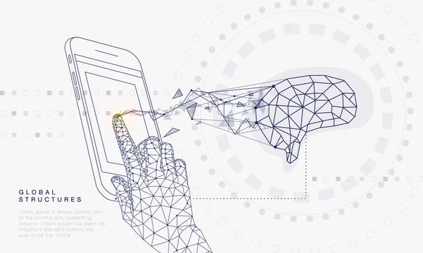 Sistemas Innovación Que Conectan Dispositivos Personas Robots Tecnologías Futuras Sistemas — Vector de stock