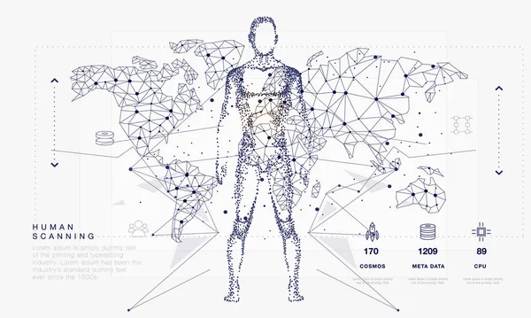 Innovations Systèmes Reliant Les Personnes Les Robots Appareils Technologies Futures — Image vectorielle