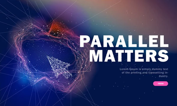 Future Parallel Metters Digital Economic System Hidden Technology Development Field — Stock Vector