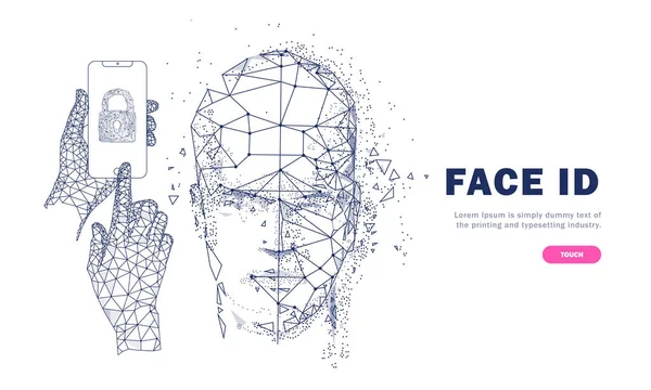 Tecnología Identificación Facial Las Innovaciones Moda Enfrentan Sistemas Innovaciones Sistemas — Vector de stock
