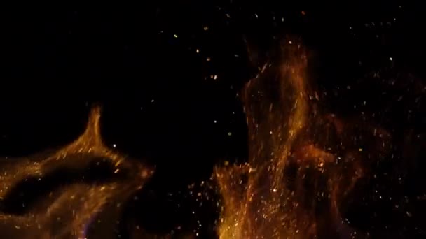 Η φωτιά από μια σπίθα. Φόντο. Αργή κίνηση — Αρχείο Βίντεο