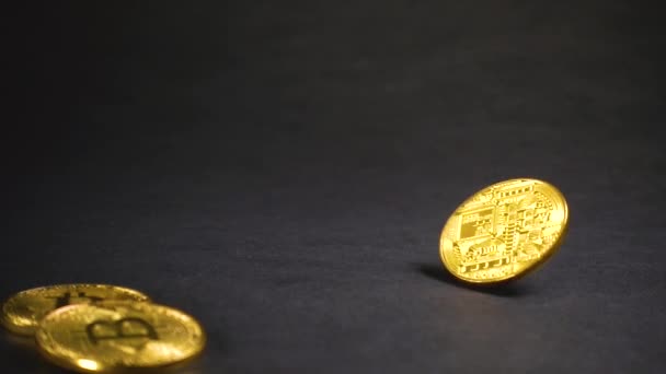 Bitcoins Tombe Btc Bit Coin Bas Économie Crypto Monnaie Dans — Video