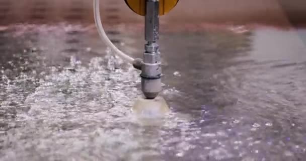 Machine Automatisée Pour Couper Métal Avec Jet Eau Eau Sous — Video