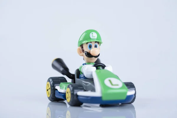 Mario Kart Deluxe Videogioco Interruttore Nintendo Luigi Macchina Fotografia Stock