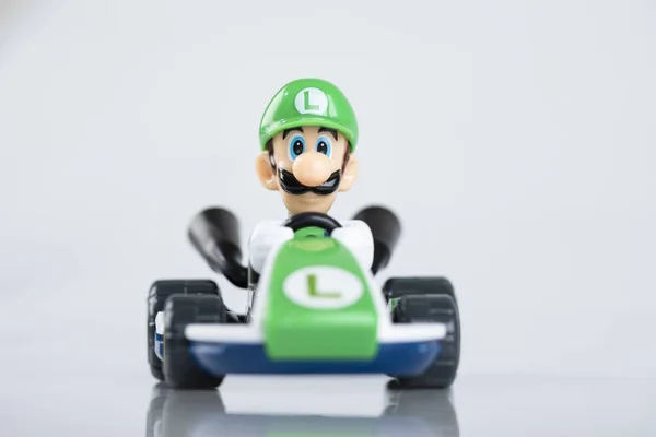 Mario Kart Deluxe Videojuego Switch Nintendo Luigi Coche Fotos de stock libres de derechos