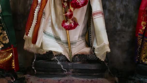 A Statue of Lord Murugan the Hindu goddess temple, South India, Tilt up — Stock Video