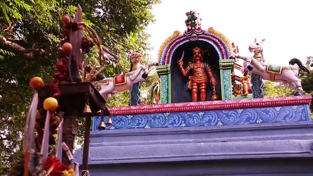 Hinduistický chrám vnější výstřel — Stock video