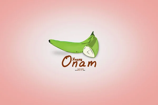 Ilustración de fondo de saludo feliz Onam —  Fotos de Stock