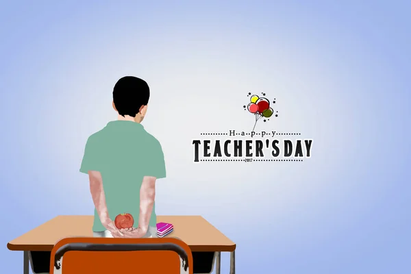 happy teacher`s day vector concept with stunted