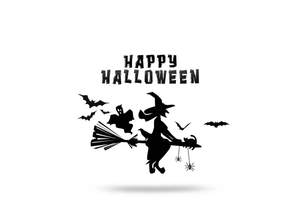 Buon messaggio vettoriale di Halloween. Lettere di Halloween. Felice illustrazione di Halloween. Halloween. Felice testo di Halloween su sfondo bianco. — Foto Stock