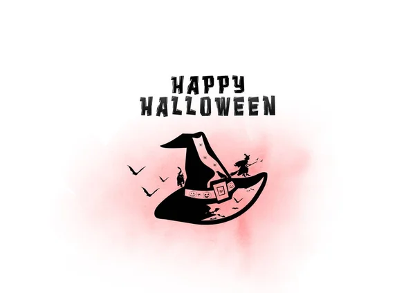 Щасливий Хеллоуїн - плакат на Хелловін. Запрошення на вечірку . — стокове фото