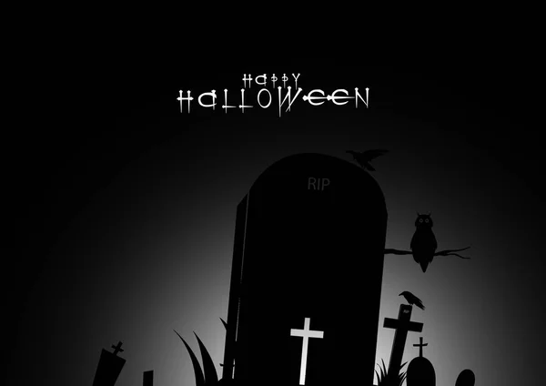 Feliz Halloween Texto Banner, preto e branco fundo de design . — Fotografia de Stock