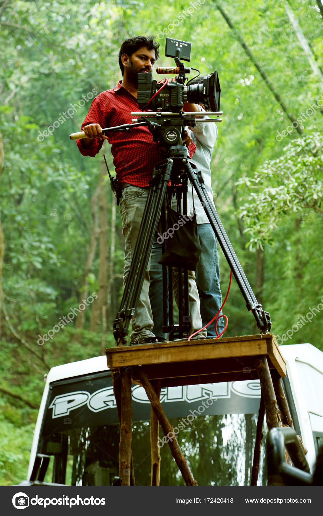 KODAIKANAL, INDIA JUNE 29TH, 2015: Professional video shooting